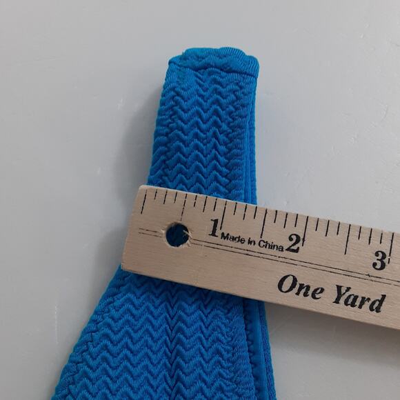 Seafolly Australia Deep V Neck One Piece Swimsuit Blue Backless Womens 10 NWT - Picture 15 of 15